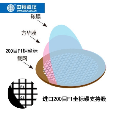 中镜科仪 坐标碳支持膜系列  普通、微栅  超薄电镜耗材